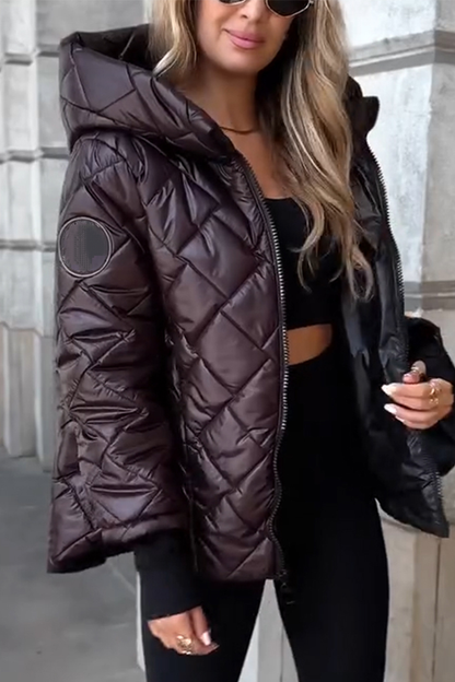 Damska kurtka z kapturem i bawełny na co dzień