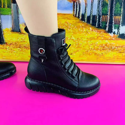 💥[35-40]2025 nowe botki zimowe ze skóry kaszmirowej, wodoodporne, bawełniane pogrubienie